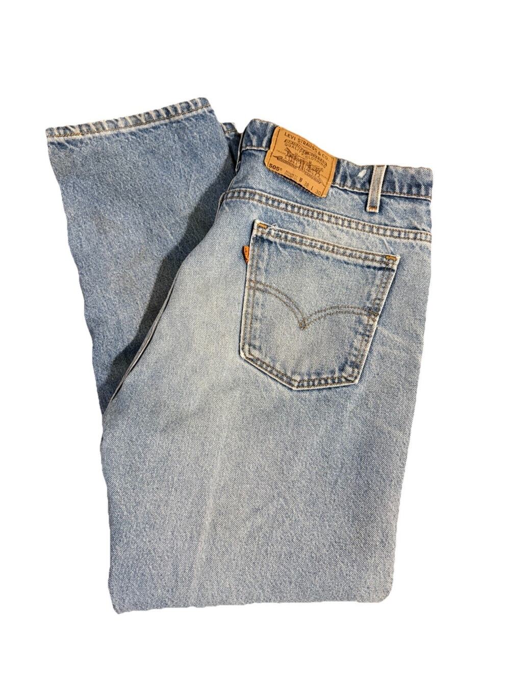 Vintage Levi’s 505 Orange Tab Denim Jeans Size 36/30 Made In USA Straight Leg